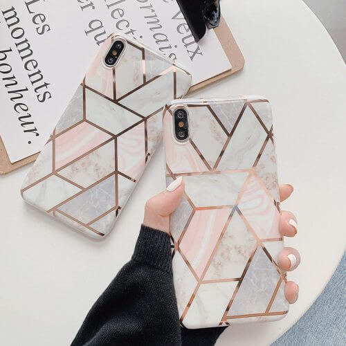 Marble Effect Soft TPU Coral Case - For iPhone 11 Pro - mosaccessories